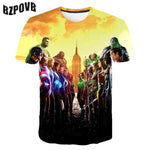 2020 Summer Punk t shirt Men Marvel 3d Printing T-Shirt Harajuku Short Sleeve fashion Print Tshirts streetwear Tee Tops S-6XL