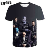 2020 Summer Punk t shirt Men Marvel 3d Printing T-Shirt Harajuku Short Sleeve fashion Print Tshirts streetwear Tee Tops S-6XL