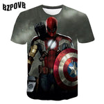 2020 Summer Punk t shirt Men Marvel 3d Printing T-Shirt Harajuku Short Sleeve fashion Print Tshirts streetwear Tee Tops S-6XL