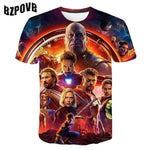 2020 Summer Punk t shirt Men Marvel 3d Printing T-Shirt Harajuku Short Sleeve fashion Print Tshirts streetwear Tee Tops S-6XL